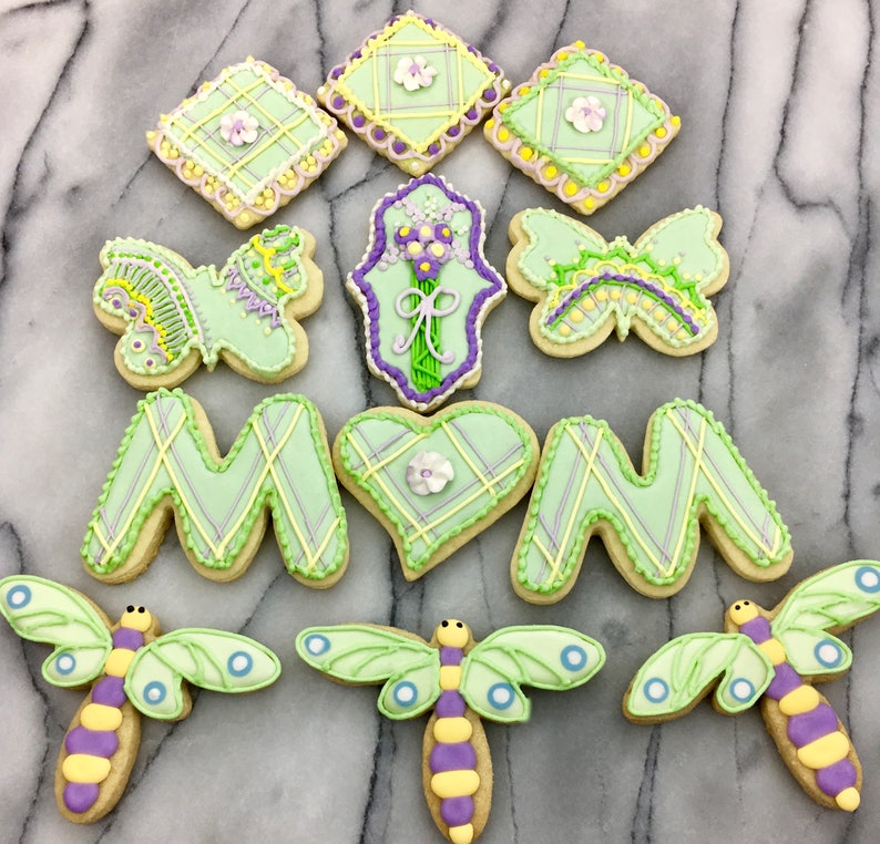 Mothers Day, Spring Dragon Fly Cookies image 2