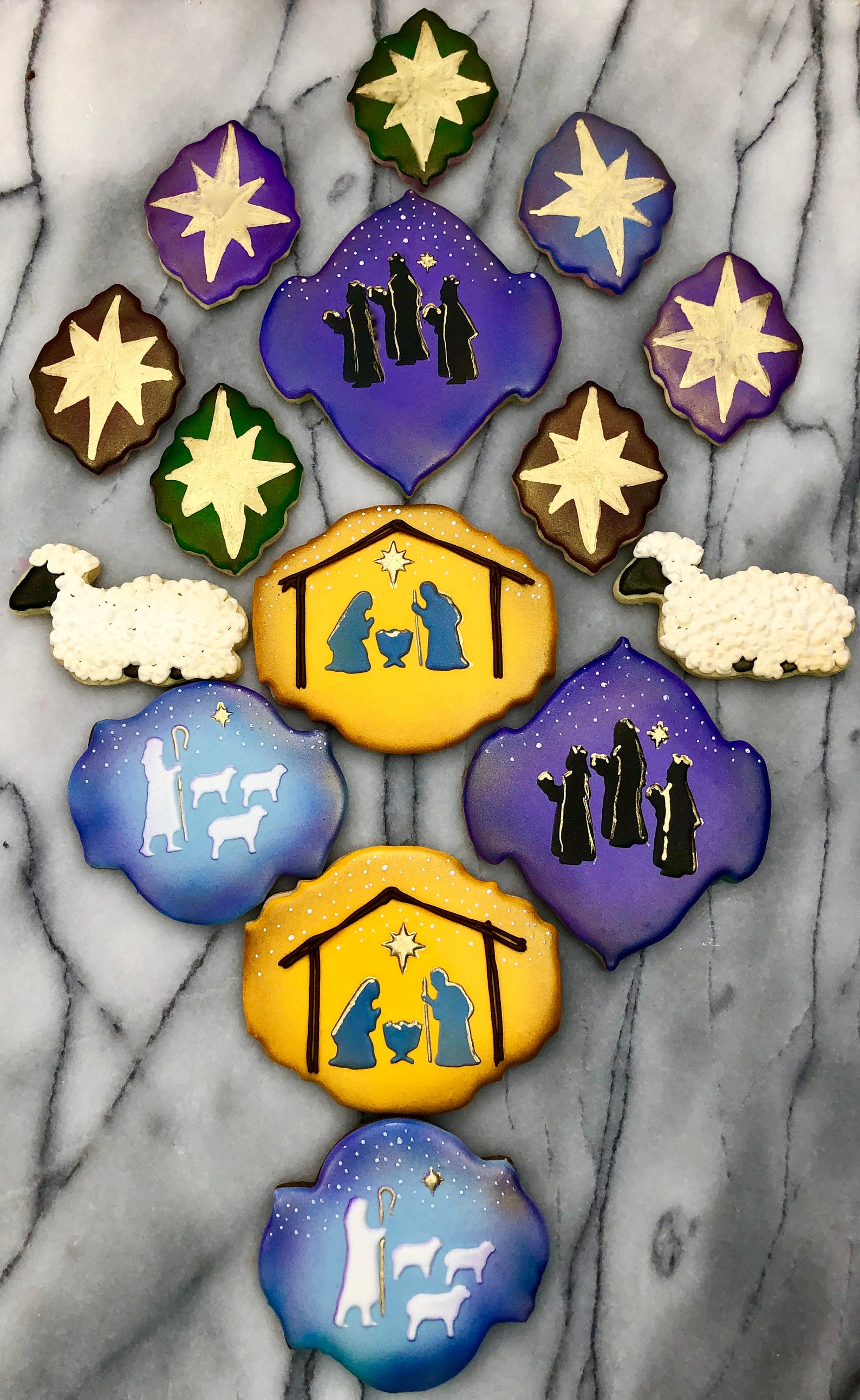 Nativity Oh Holy Night Christmas Cookies Etsy