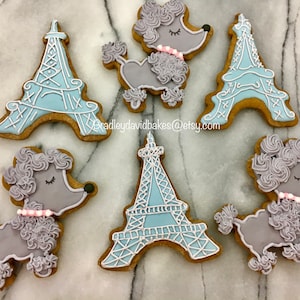 Paris & Poodle Cookies!!  Eiffel Tower cookies.
