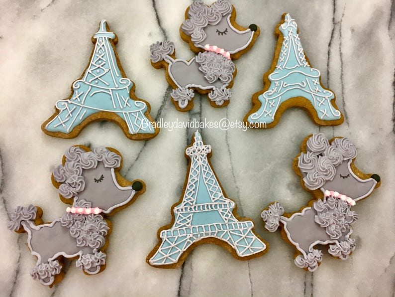 Paris & Poodle Cookies Eiffel Tower cookies. image 1