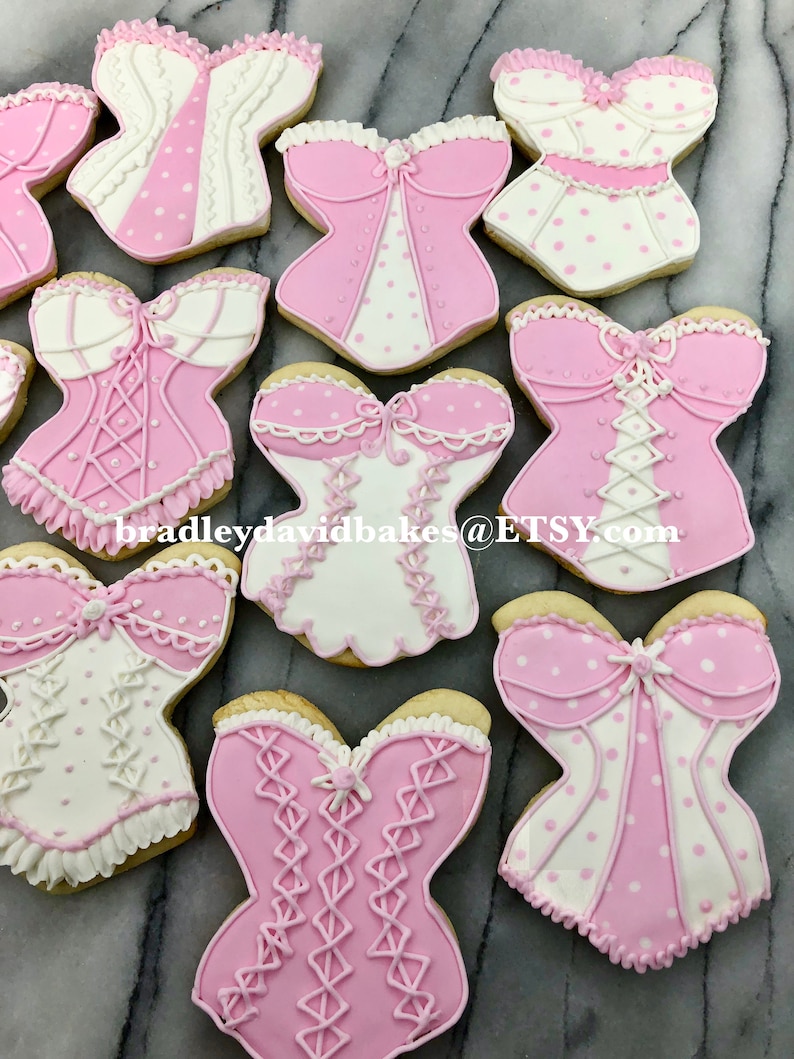 Bachlorette Wedding Shower Lingerie Cookies image 4