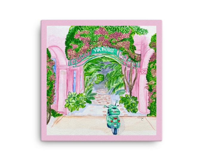 Via Parigi, Palm Beach Canvas Print