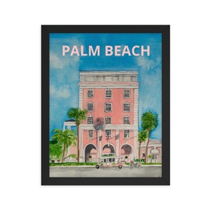 Framed Travel Poster of The Colony Hotel, Palm Beach