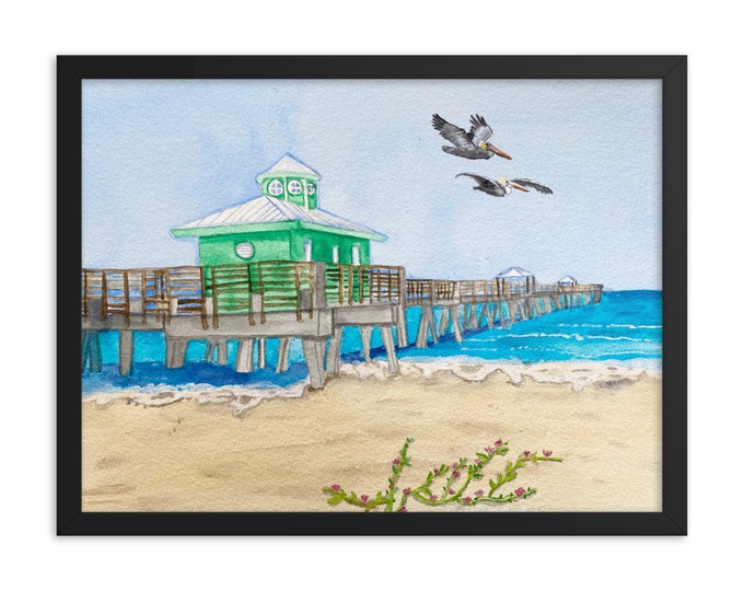 Framed print of Juno Beach Pier