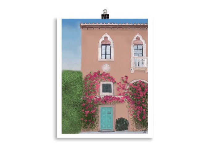 Print of painting “The Blue Door” Palm Beach