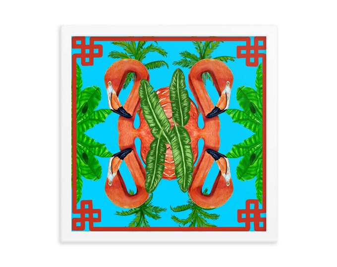 Framed print of “Flamingle”