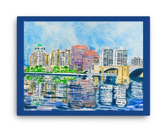 Canvas Print of West Palm Beach Skyline