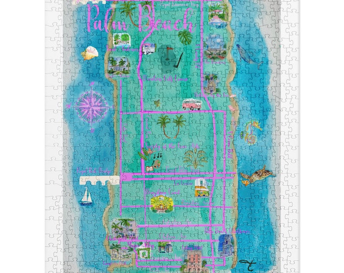 Jigsaw puzzle of map of Palm Beach