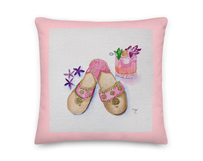 Palm Beach Happy Hour Pillow