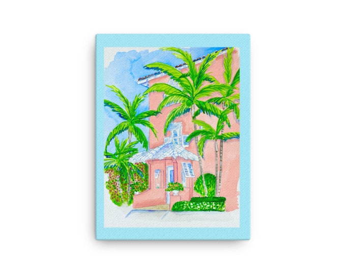 Palm Beach Pink Canvas Print
