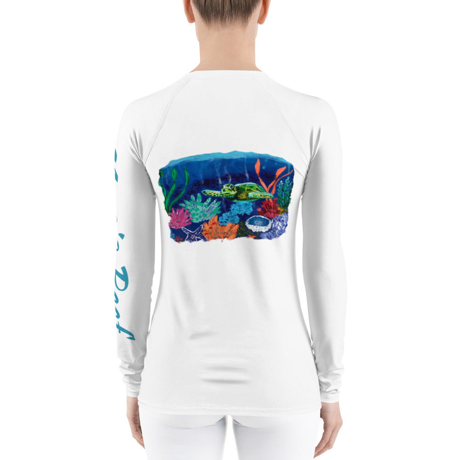 Turtle Rash Guard Women's Sea Turtle Rash Guard - Etsy