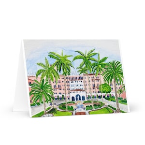 Cartão comemorativo com Boca Raton Resort e Country Club