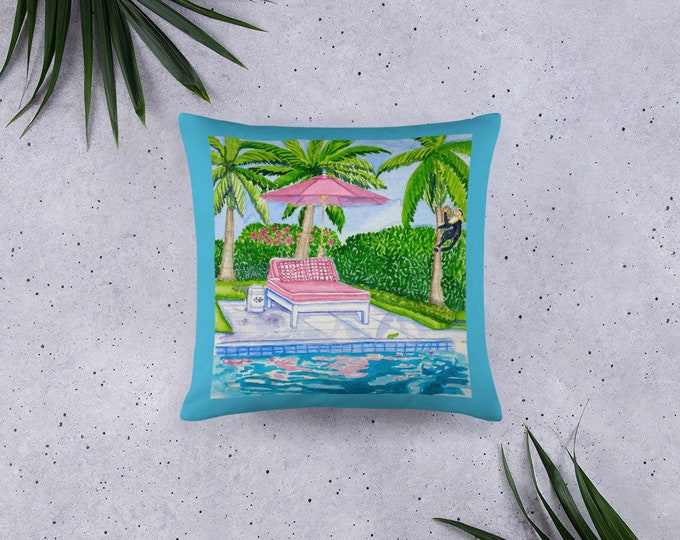 Monkeying around in Palm Beach Basic Pillow