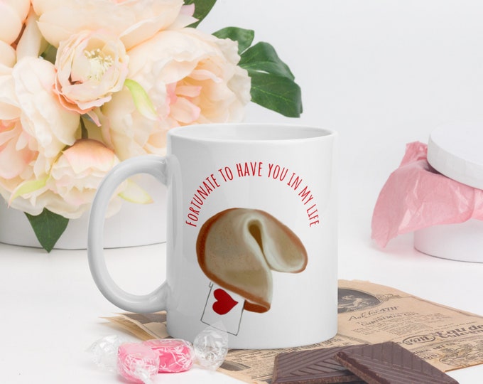 Valentine Mug with Fortune Cookie