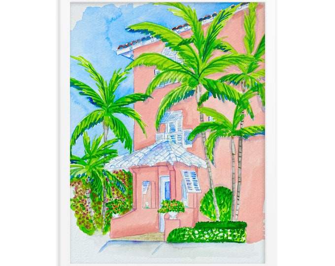 Framed poster of “Palm Beach Pink”