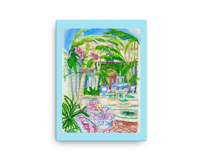 Breakers Hotel, Palm Court Canvas Print