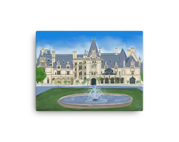 Canvas print of painting of The Biltmore Estate