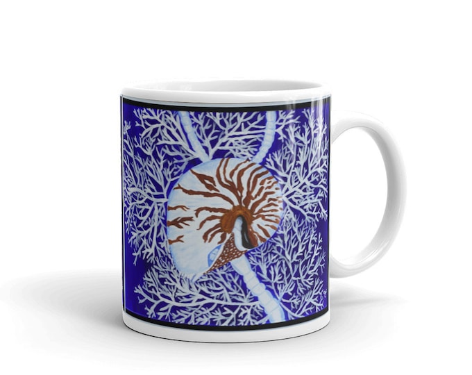 Nautilus and Coral Mug