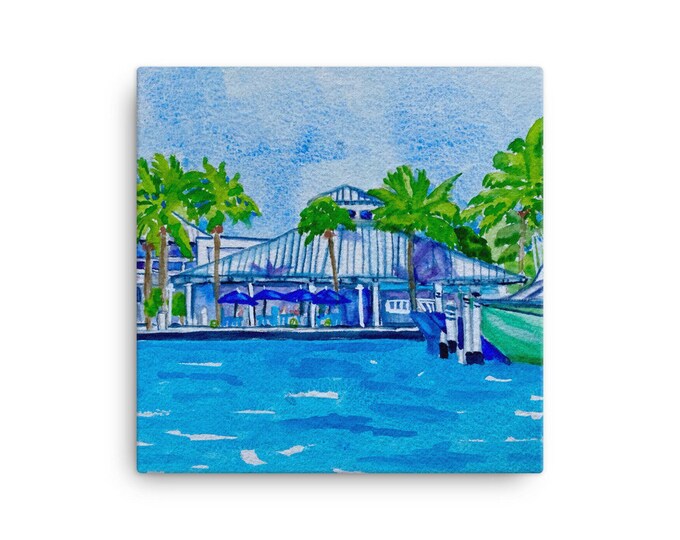 Canvas Print of Sailfish Marina in Palm Beach Shores, FL