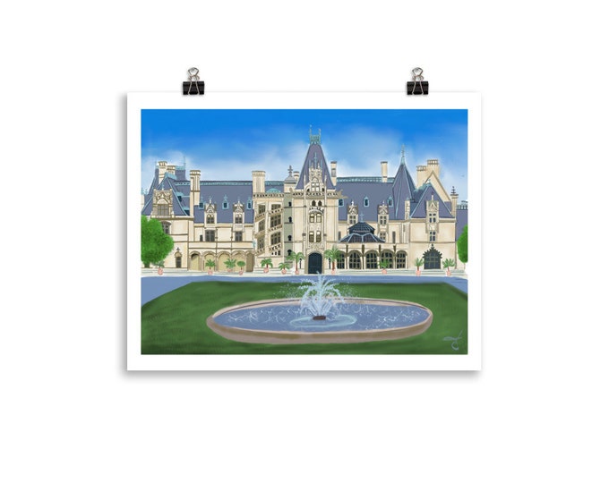 Print of  painting of The Biltmore Estate