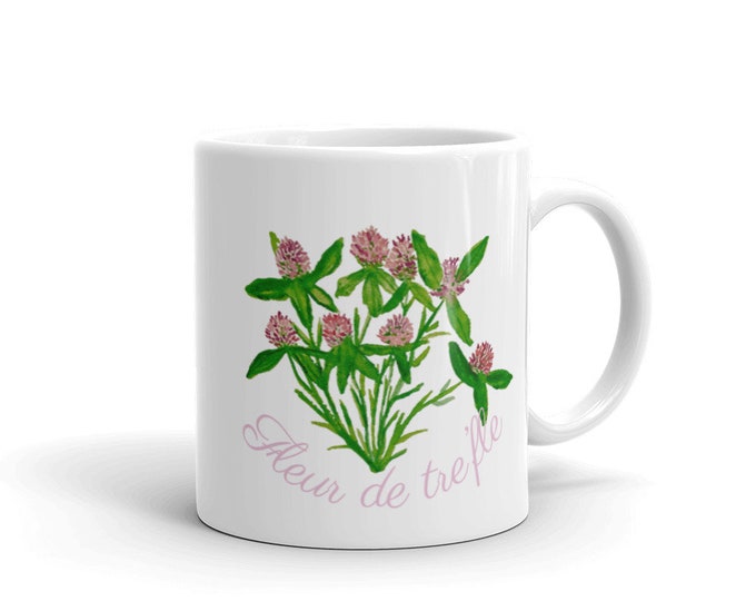 Red clover glossy mug