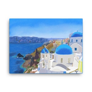 Canvas print of Santorini