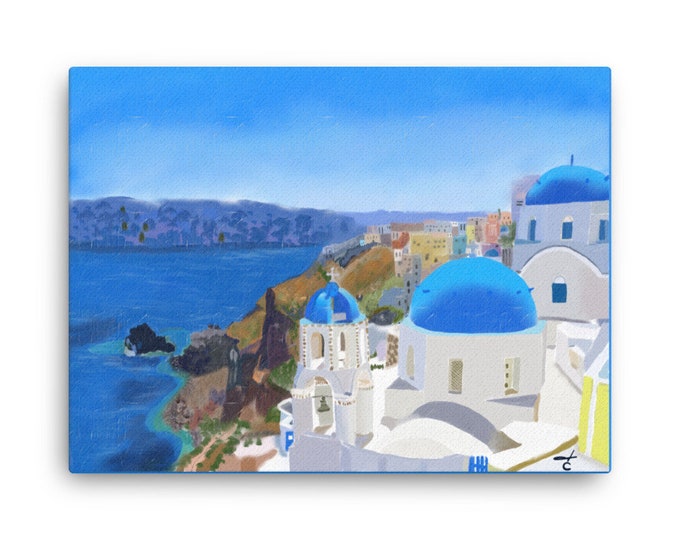 Canvas print of Santorini