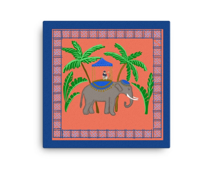 Canvas print of “Monkey and Elephant”