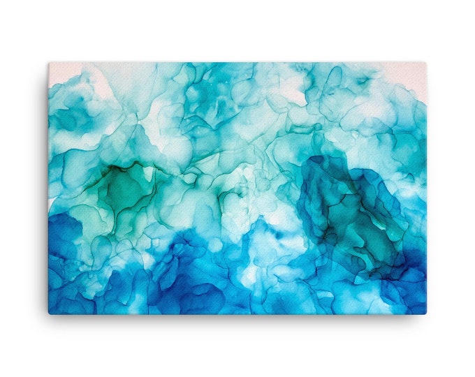 Blue Flow Canvas Print