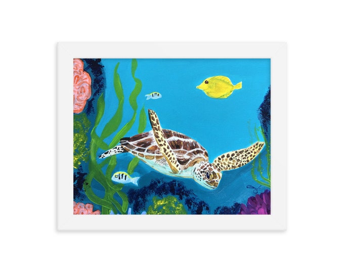 Framed photo paper poster