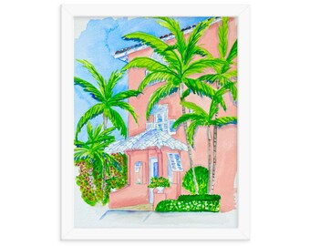 Framed print of Palm Beach Pink