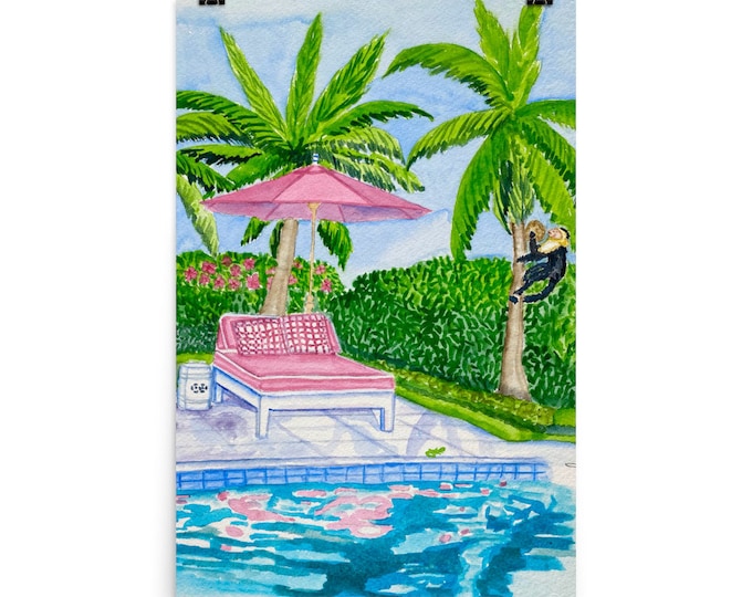 Print of “Monkeying around in Palm Beach