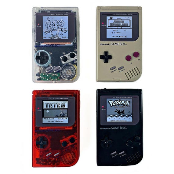 Custom Game Boy DMG: Backlit Laminated IPS, OSD, Rechargeable Battery - Modded Retro Console