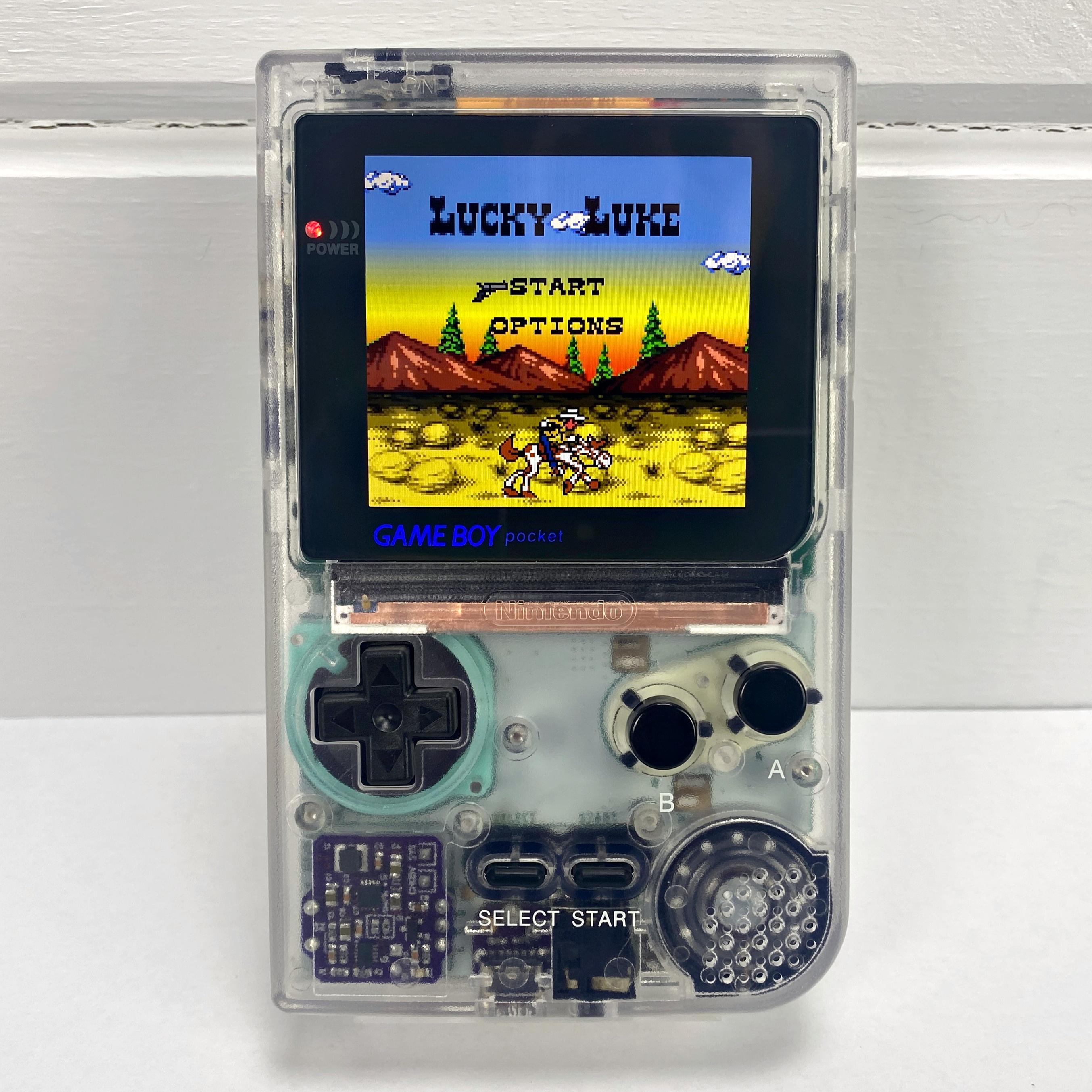Game Boy Pocket Nintendo Transparente - écran IPS Laminé - Occasion