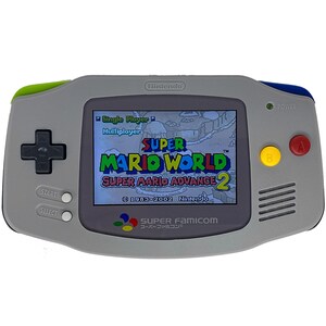 Custom Game Boy Advance Console: SNES Theme, Laminated ITA Screen, Rechargeable Battery Super Famicom Theme