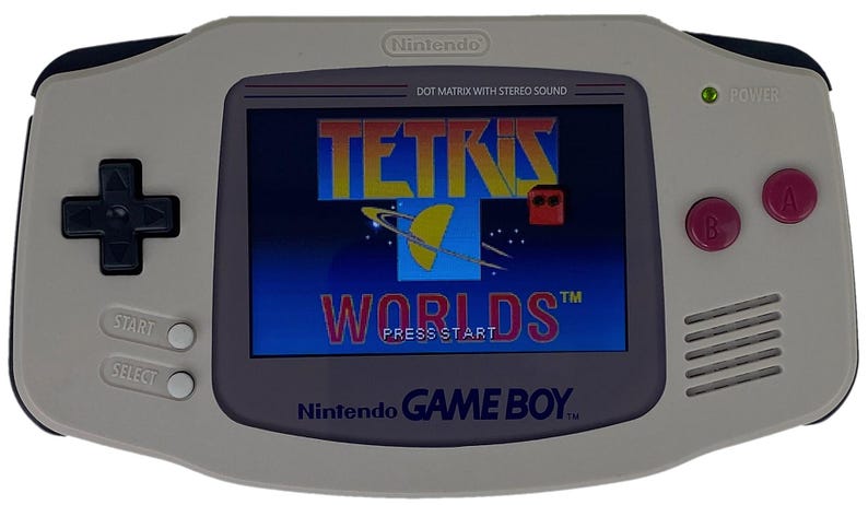 Custom Game Boy Advance Console: SNES Theme, Laminated ITA Screen, Rechargeable Battery DMG Theme