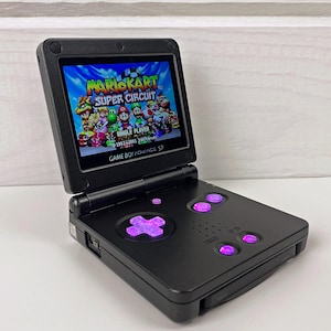 Modded Game Boy Advance SP: FunnyPlaying M2 IPS Screen & LED Buttons
