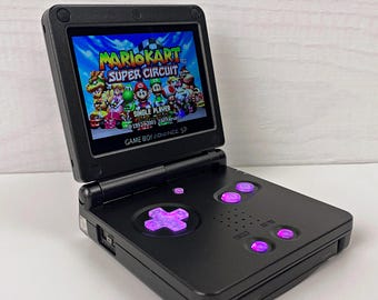 Game Boy Advance SP Custom Console w/ FunnyPlaying M2 3.0 ips & RGB LED Buttons / Gameboy Advance Custom Retro Game Console Gift for Gamers