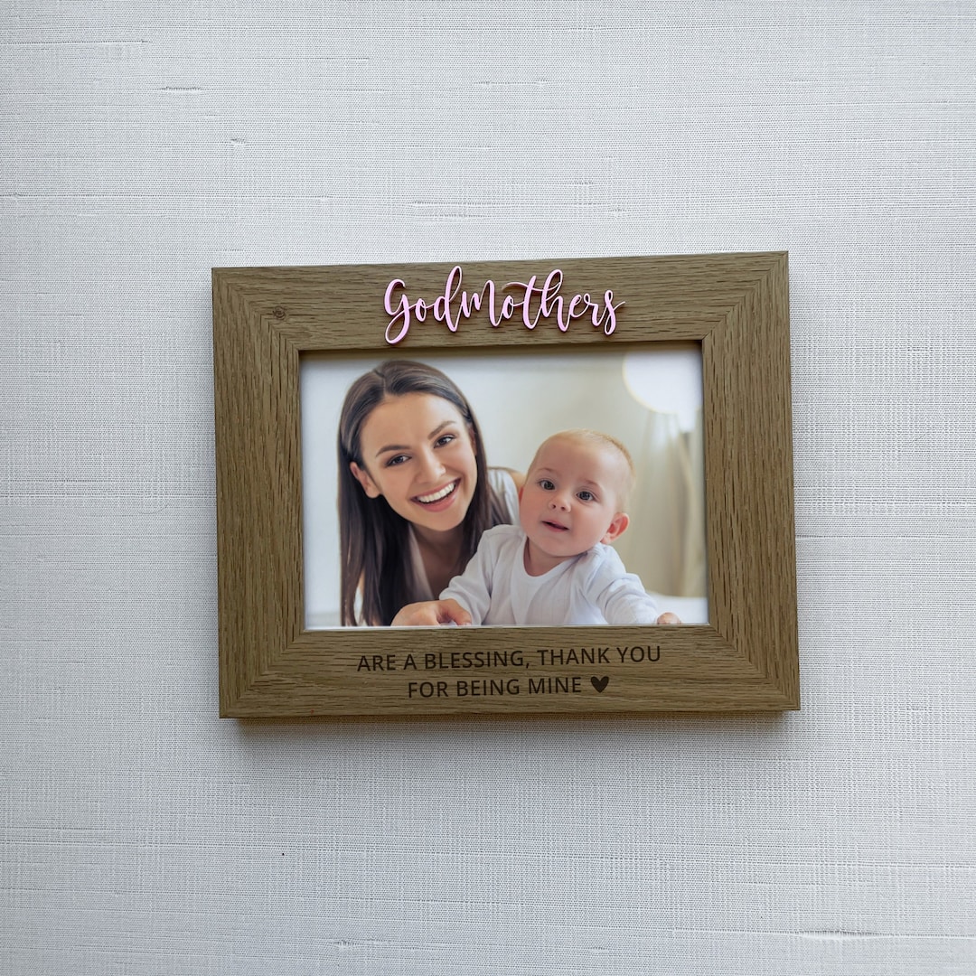 GODMOTHER FRAME / Godmother Picture Frame Gift / Engraved Godmother