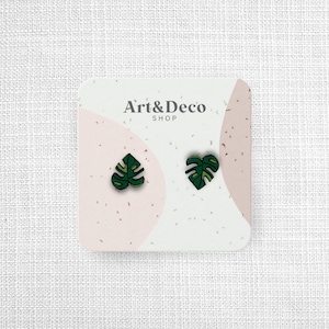 Mini Monstera Plant Earrings | Plant Lover Earrings | Handmade Earrings