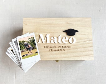 Personalized graduation memory box, Custom engraved graduation box, Graduation keepsa, Grad memorabilia, keepsake box for graduates