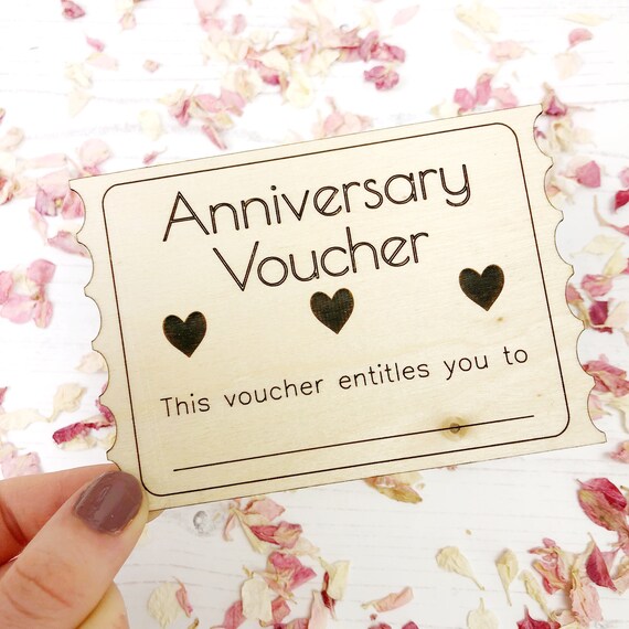Anniversary Voucher Anniversary Coupon Anniversary Gift Etsy