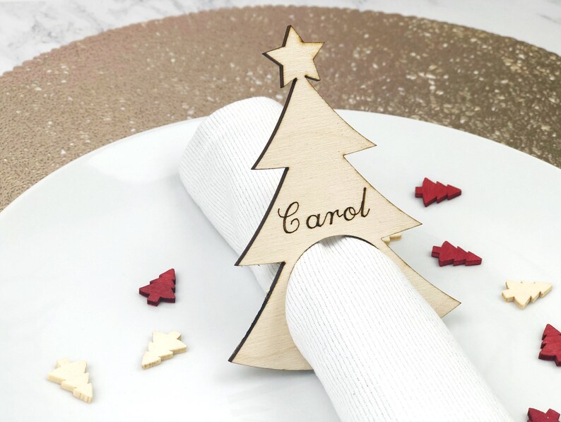 Set Of Christmas Napkin Holders Christmas Napkin Rings Etsy