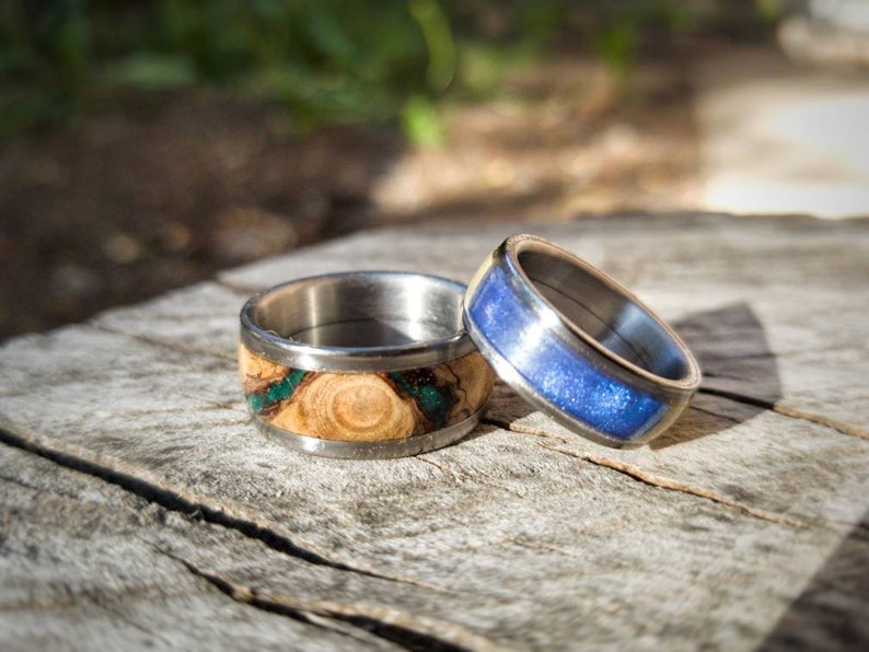 Wood ring with Titanium liner