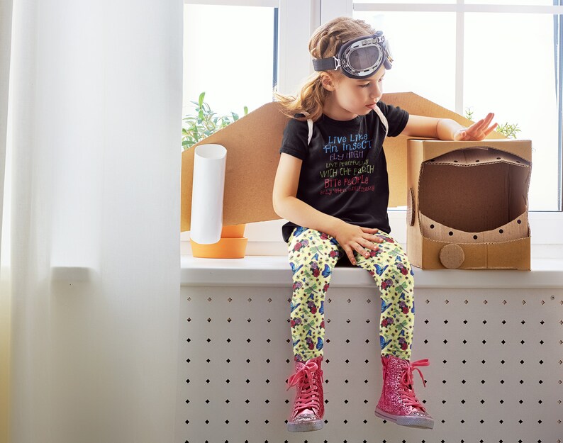 Bugs and Butterflies Kid/'s Leggings
