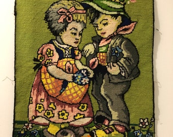 Vintage Tapestry, Nursery Children, Fairy Story