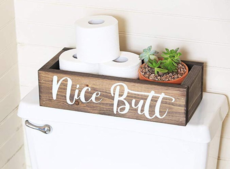 Nice Butt Bathroom Decor Box Toilet Paper Holder Farmhouse Etsy