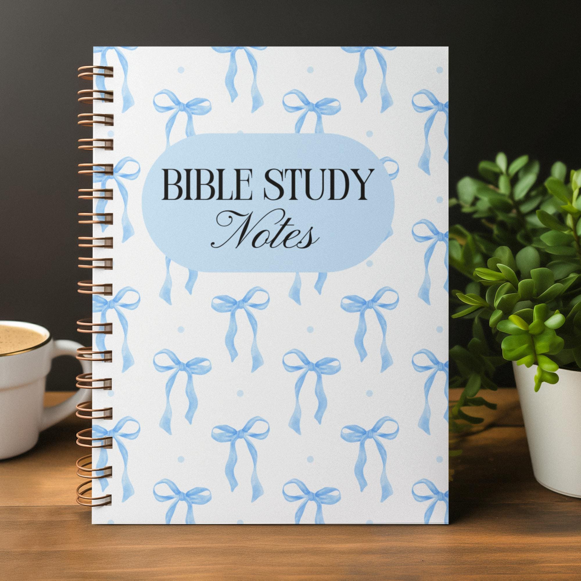 Bible Study Notes Spiral Notebook, Church Notebook, Bible Study Journal ...