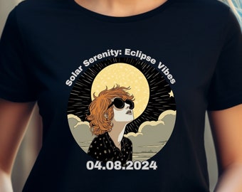 Solar Eclipse T-shirt 2024 Unisex Shirt Solar Sererinity Eclipse Vibes April 8th 2024 Total American Astronomy Gift For Moon Lovers tshirt