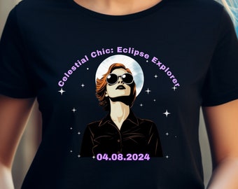 Solar Eclipse T-shirt 2024 Womens Shirt Celestial Chic Eclipse Explorer April 8th 2024 Total American Astronomy Gift For Moon Lovers tshirt